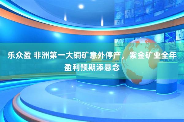 乐众盈 非洲第一大铜矿意外停产，紫金矿业全年盈利预期添悬念