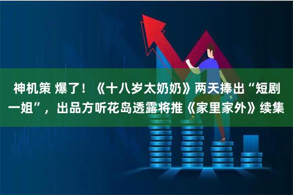 神机策 爆了！《十八岁太奶奶》两天捧出“短剧一姐”，出品方听花岛透露将推《家里家外》续集
