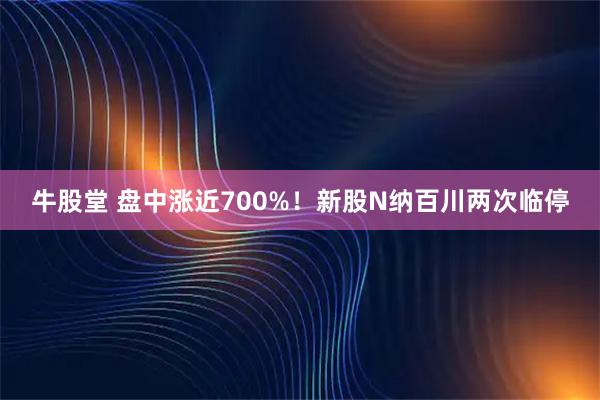 牛股堂 盘中涨近700%！新股N纳百川两次临停